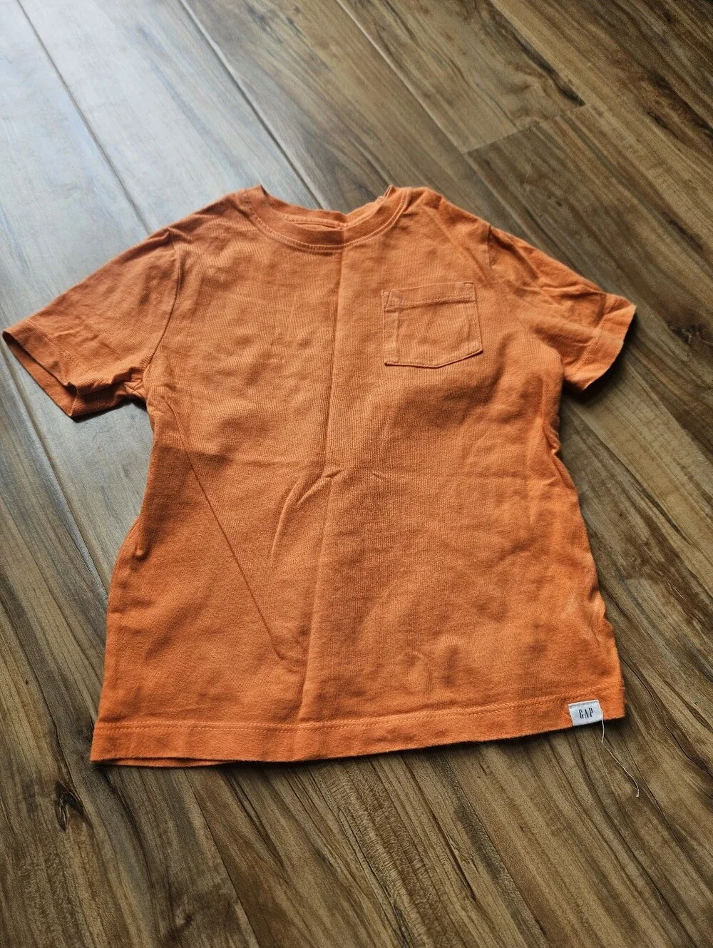 GAP Bright Orange Toddler Tee with Chest Logo 4t